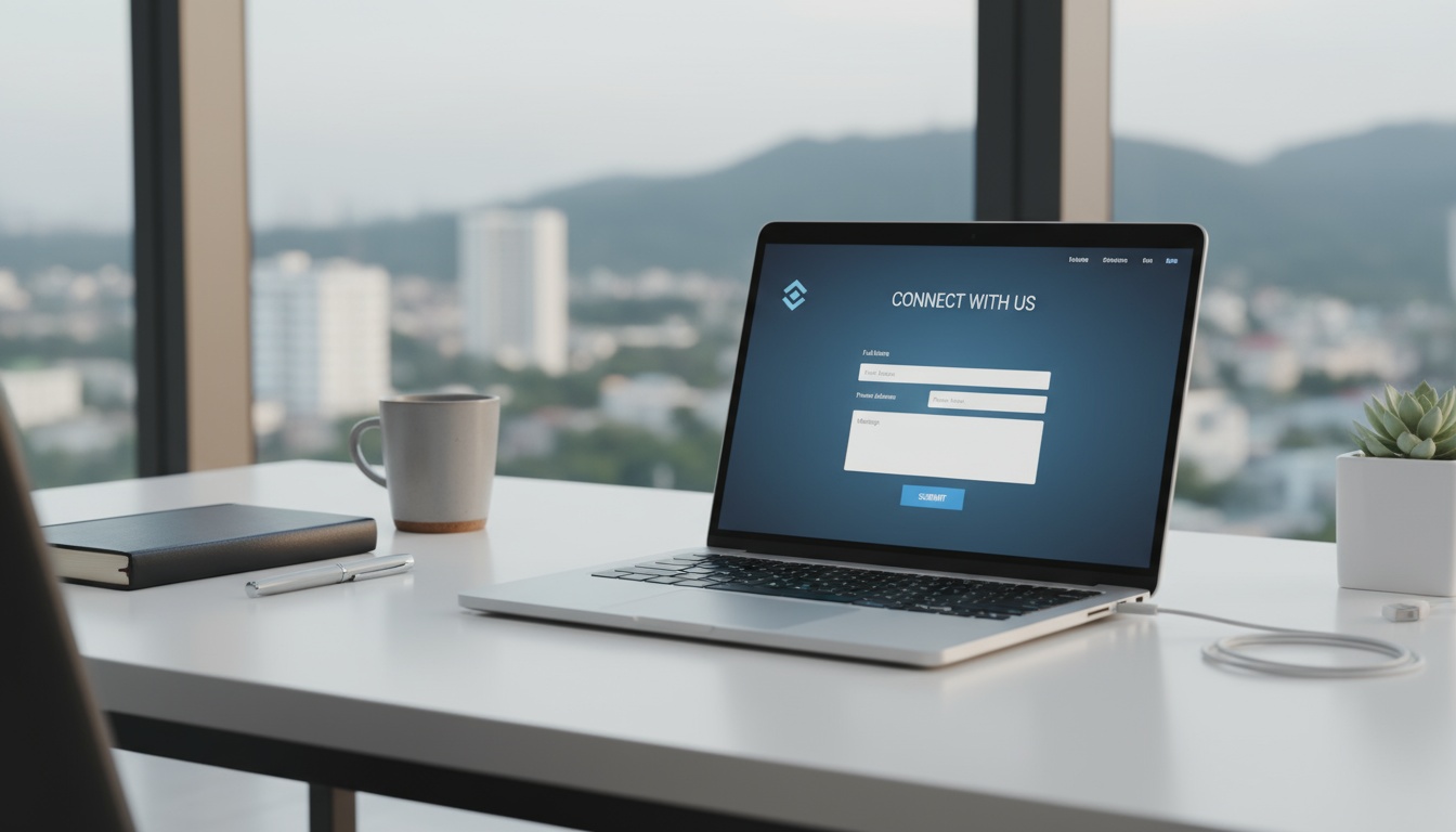 Contact Form on Laptop